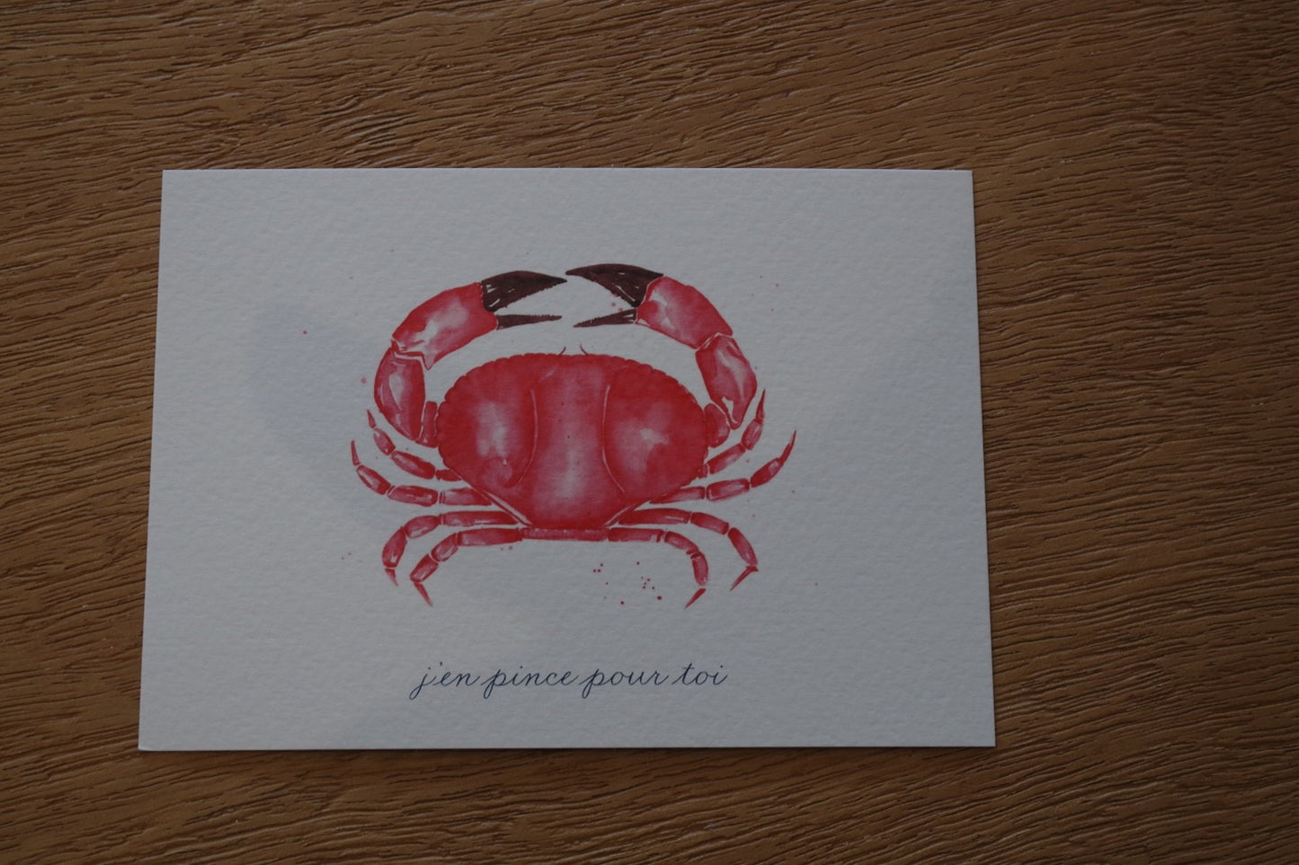 Carte postale crabe rouge